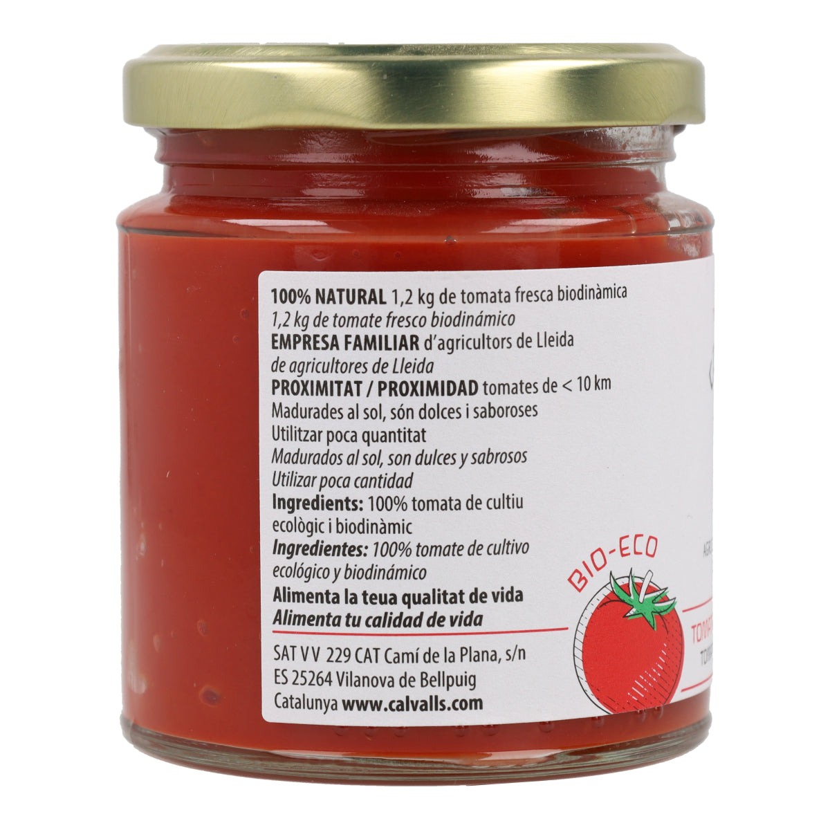 Koncentrat pomidorowy ECO Cal Valls, 250 g