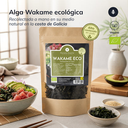 Płatki wodorostów Wakame ECO Planeta Huerto 100 g