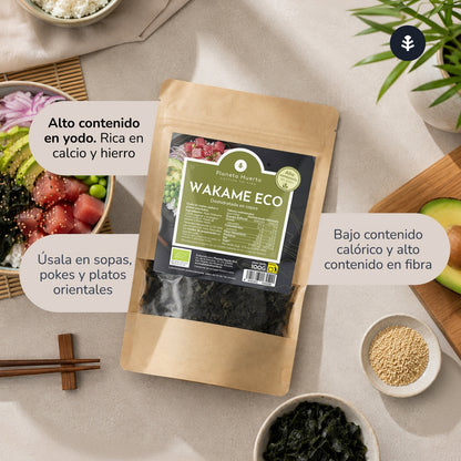 Płatki wodorostów Wakame ECO Planeta Huerto 100 g