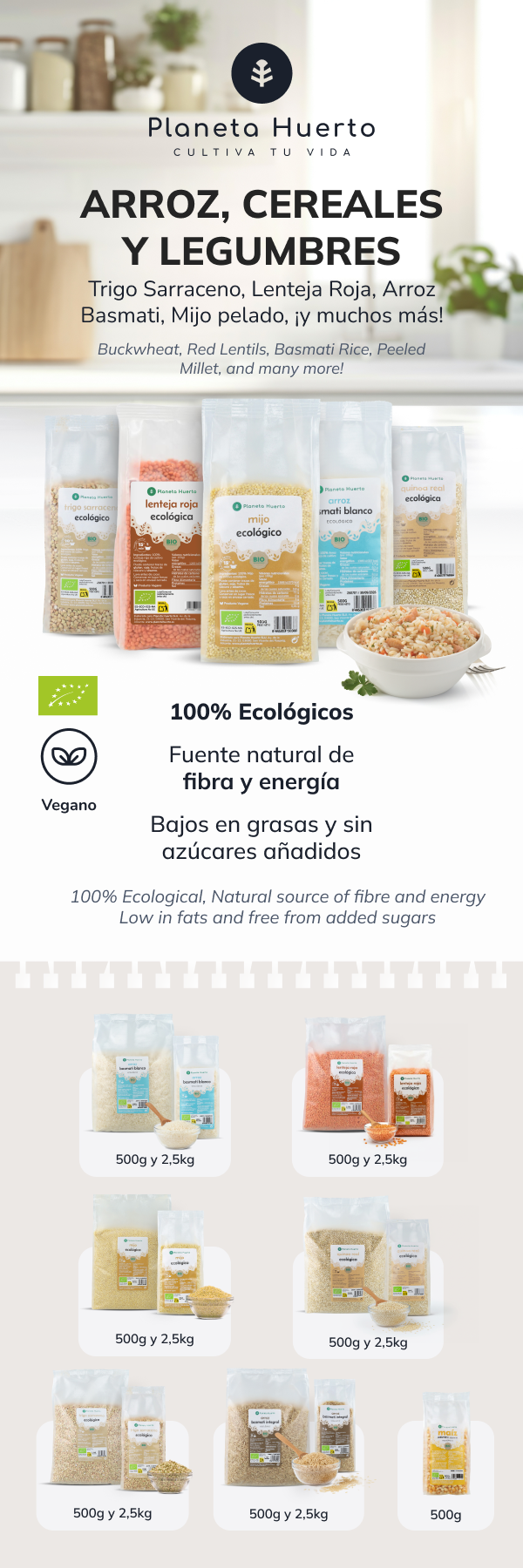 Popcorn do popcornu ECO Planeta Huerto 500 g