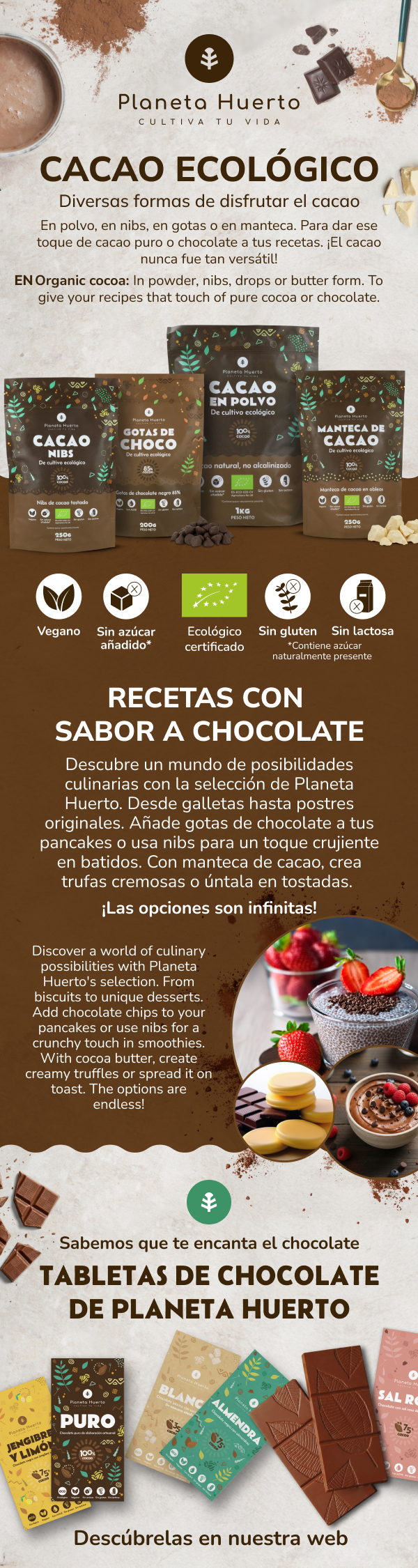 Śruty kakaowe ECO Planeta Huerto 250 g