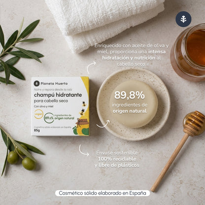 Planeta Huerto Olive & Honey Stały szampon nawilżający 85 gr