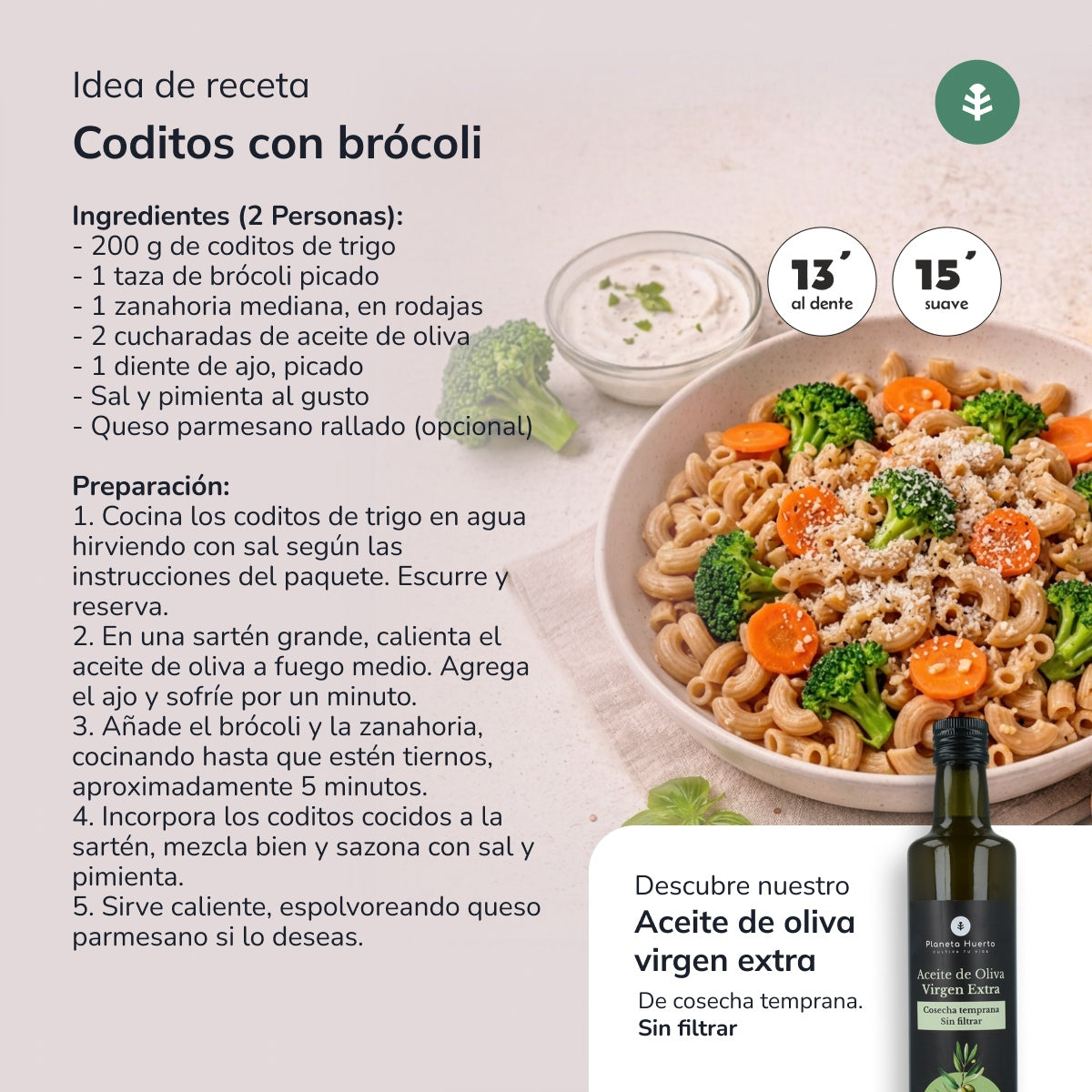 Pszenica coditos ECO Planeta Huerto 500gr