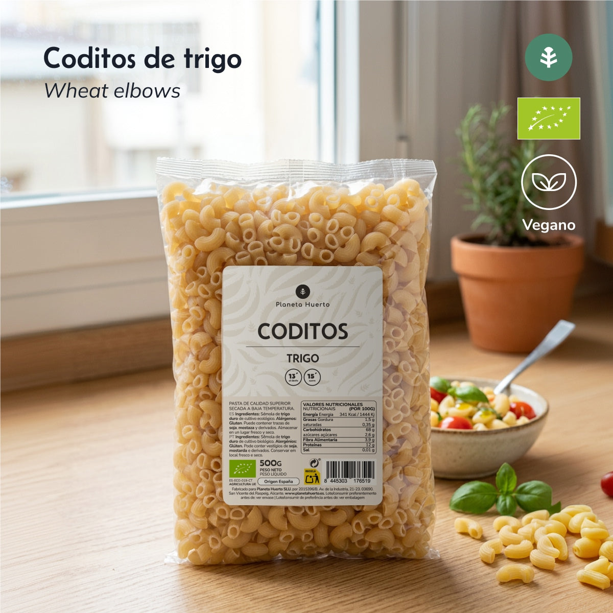 Pszenica coditos ECO Planeta Huerto 500gr