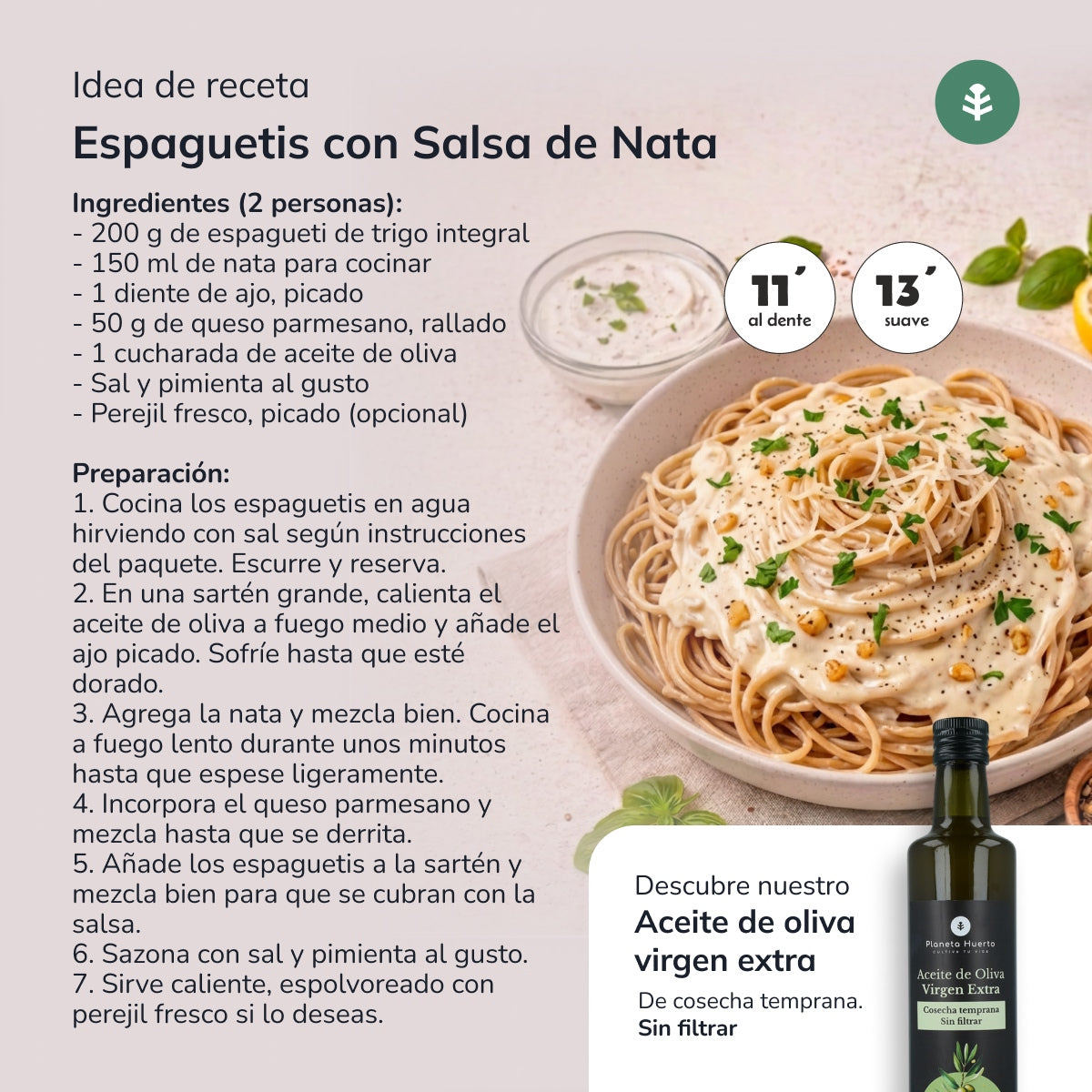 Spaghetti pełnoziarniste ECO Planeta Huerto 500gr