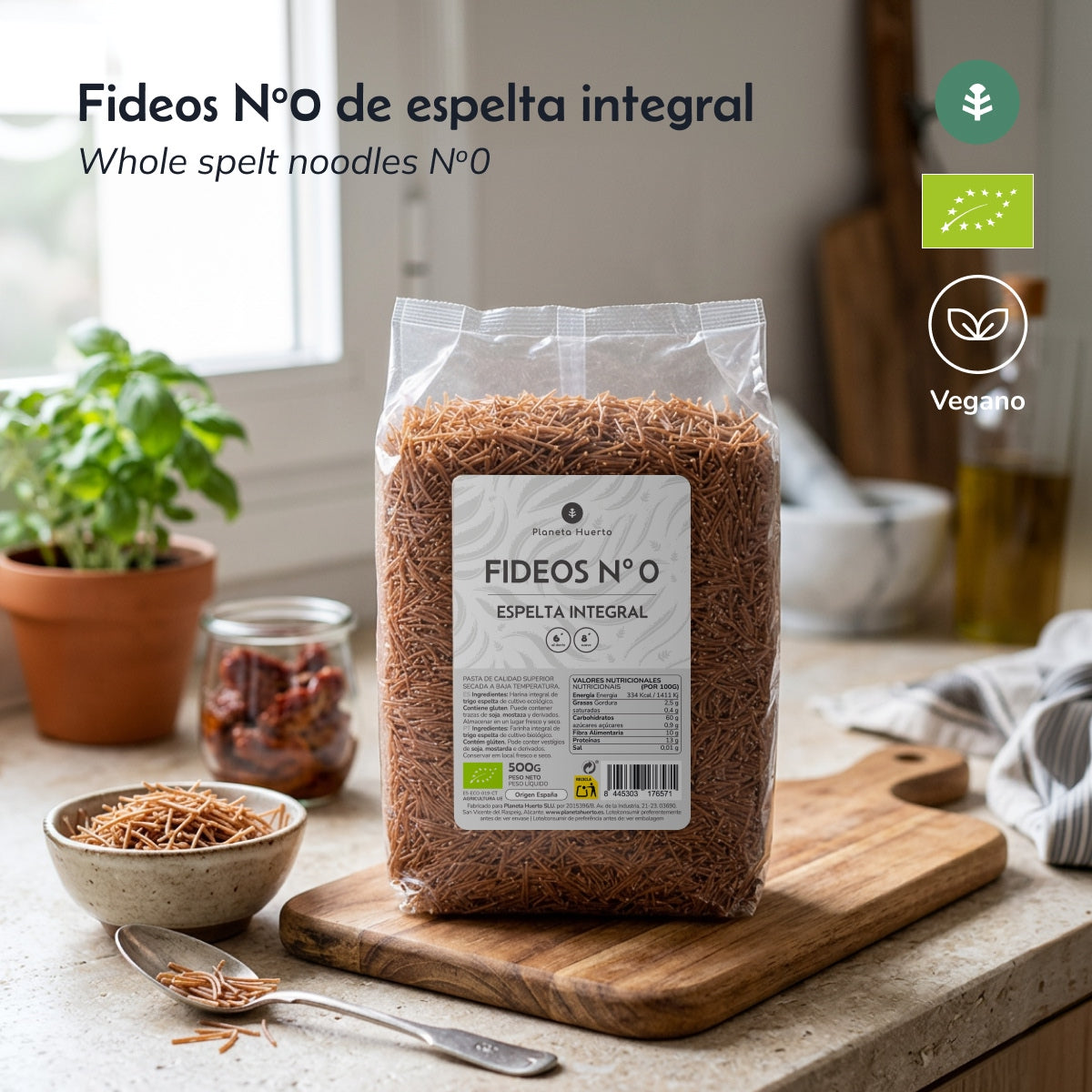 Makaron nr 0 z pełnoziarnistej pszenicy orkiszowej ECO Planeta Huerto 5 kg