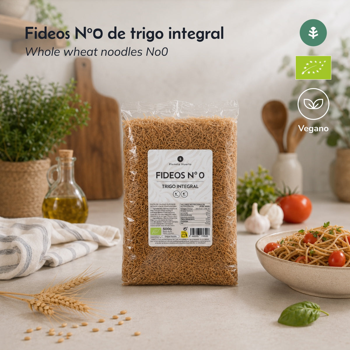 Makaron pełnoziarnisty nº0 ECO Planeta Huerto 500gr
