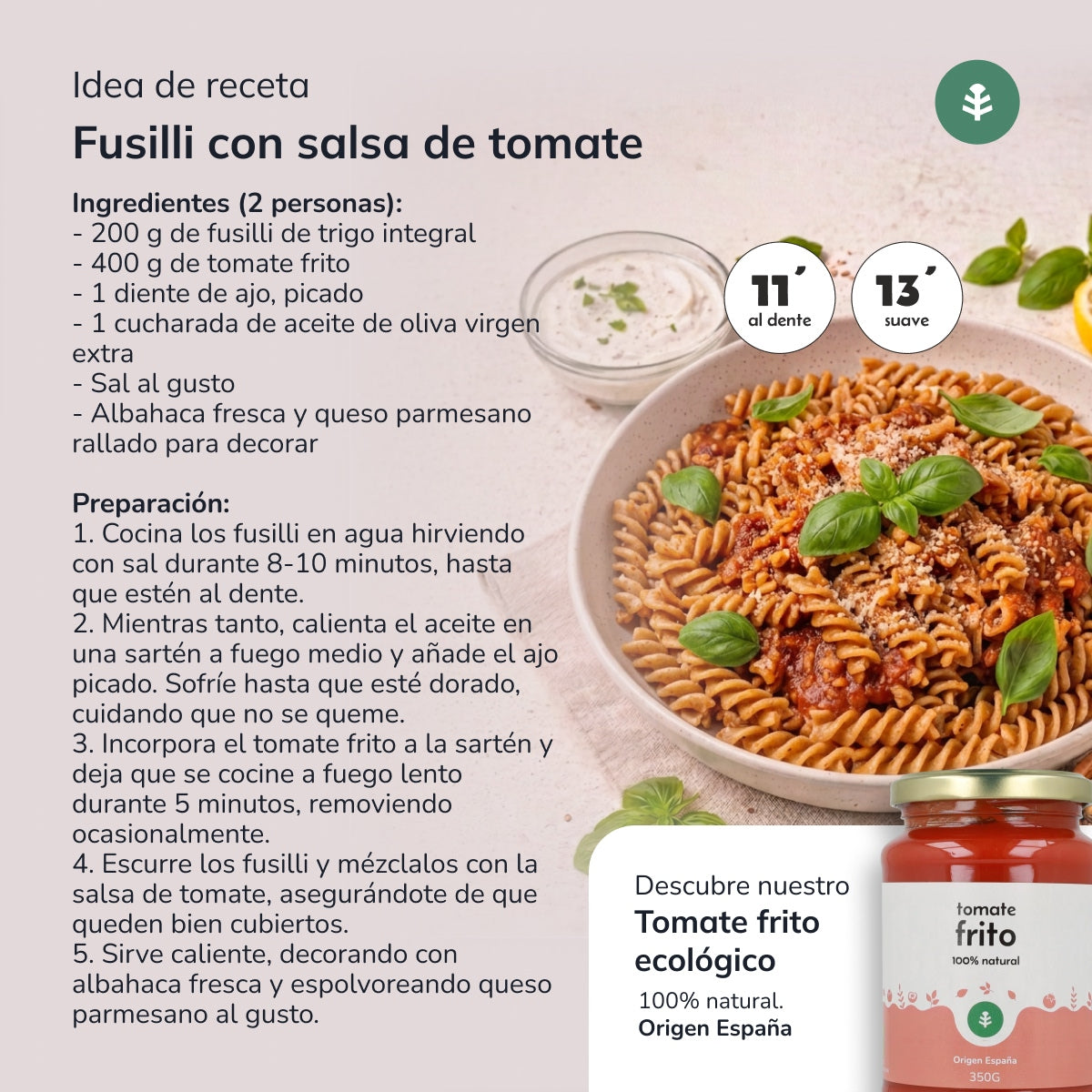 Fussilli z pszenicy pełnoziarnistej ECO Planeta Huerto 5 kg