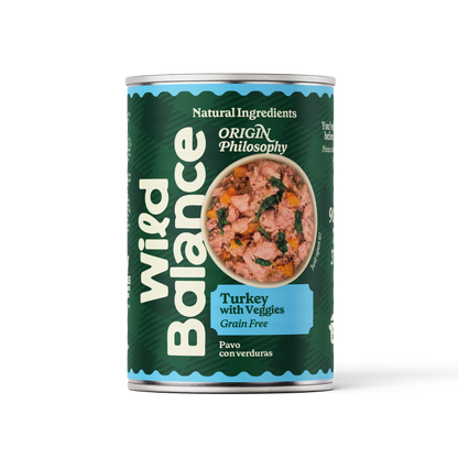 Kompletne menu BARF z indyka dla psów, Wild Balance, 400 g
