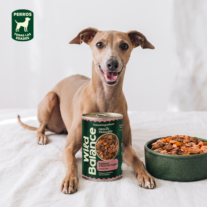 Puszka z łososiem i cielęciną BARF dla psów Wild Balance 400 g