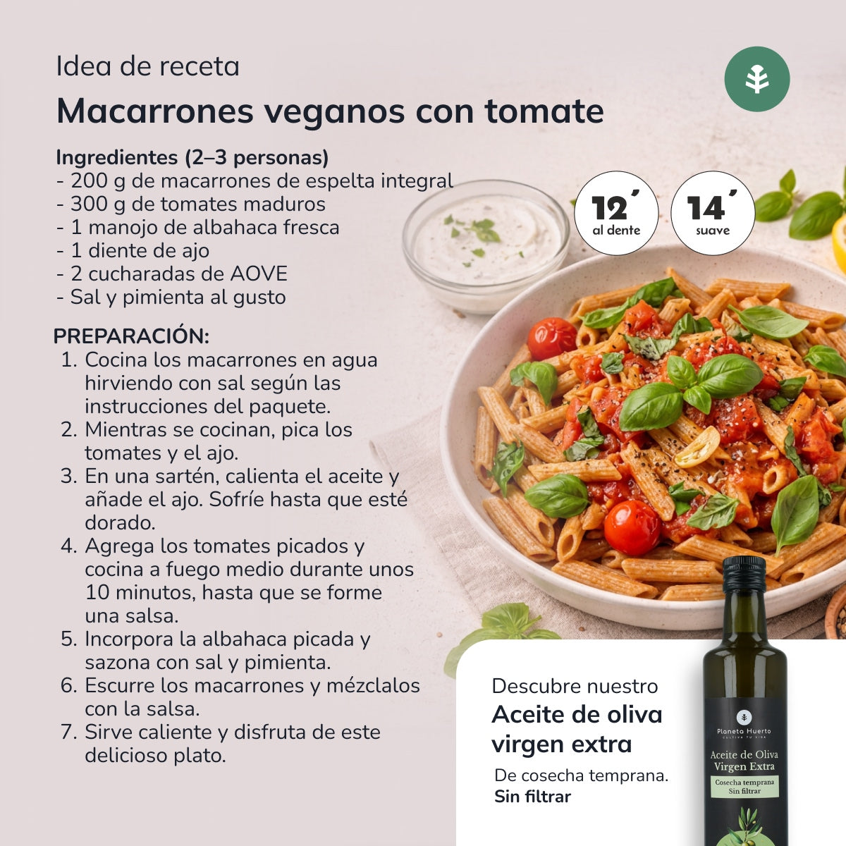 Makaron orkiszowy pełnoziarnisty ECO Planeta Huerto 500gr