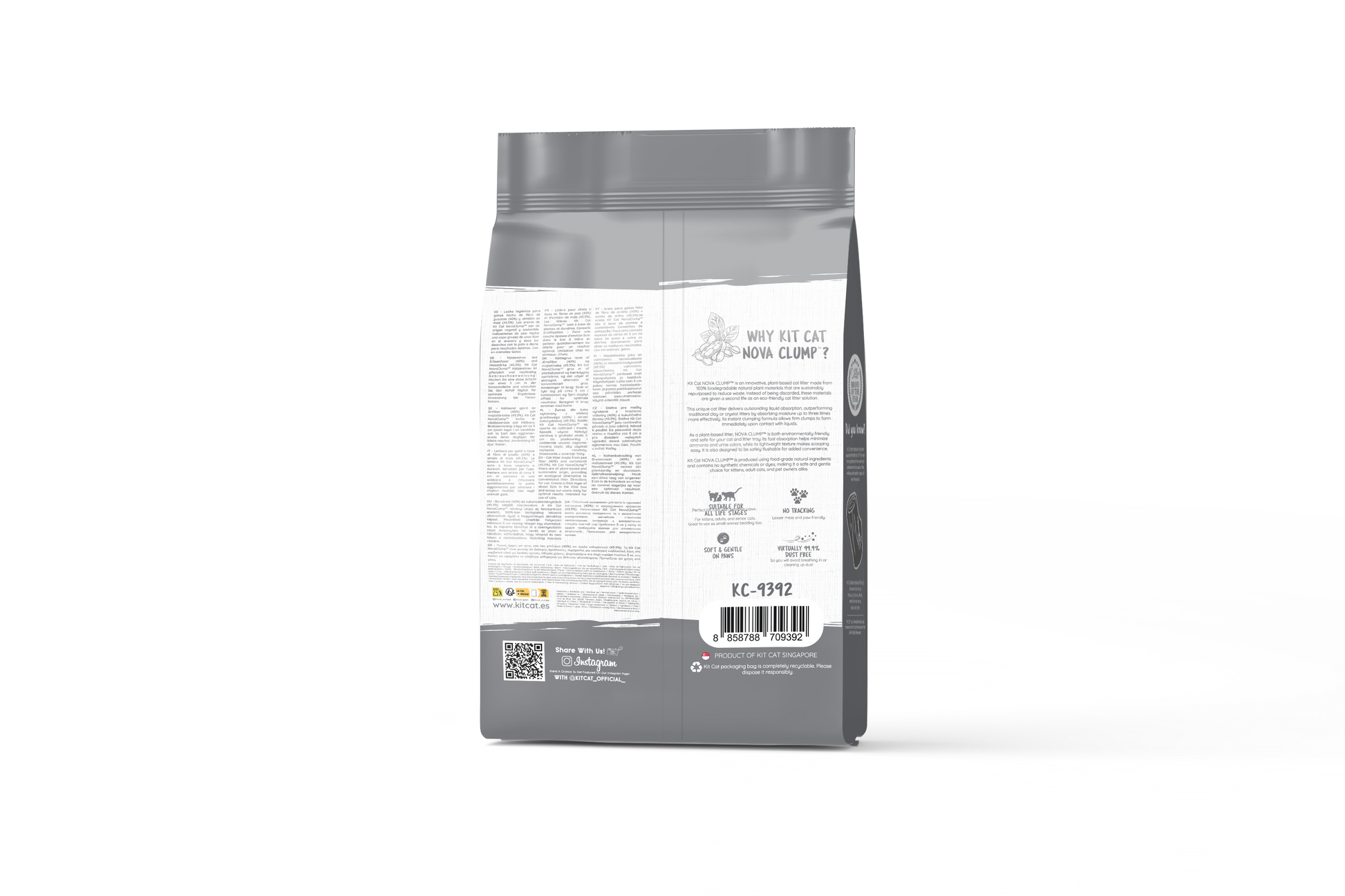 Zestaw Cat Arena Eco SoyaClump - Charcoal 7 l Żwirek dla kotów