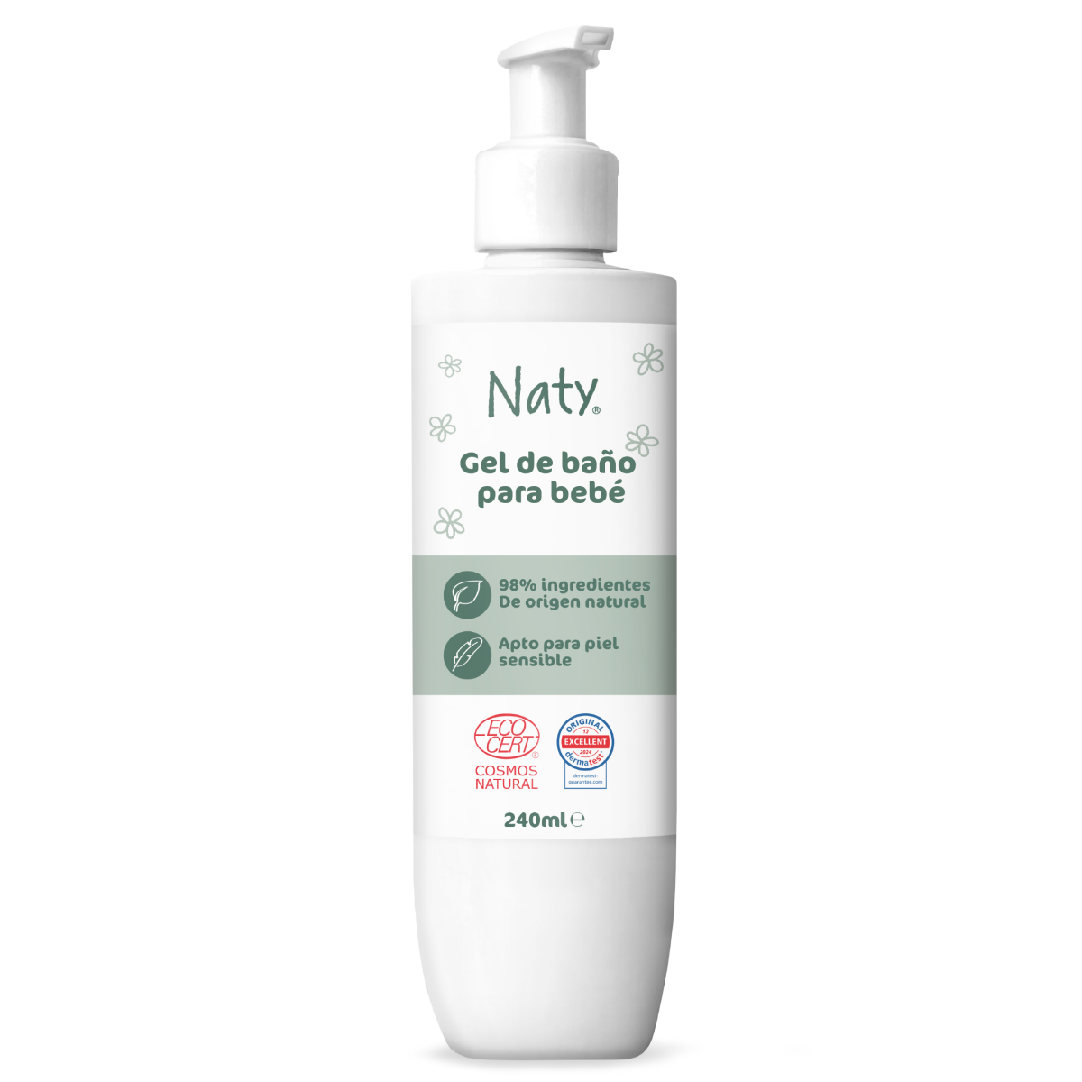 Żel do kąpieli dla niemowląt 0m+ Naty 240 ml