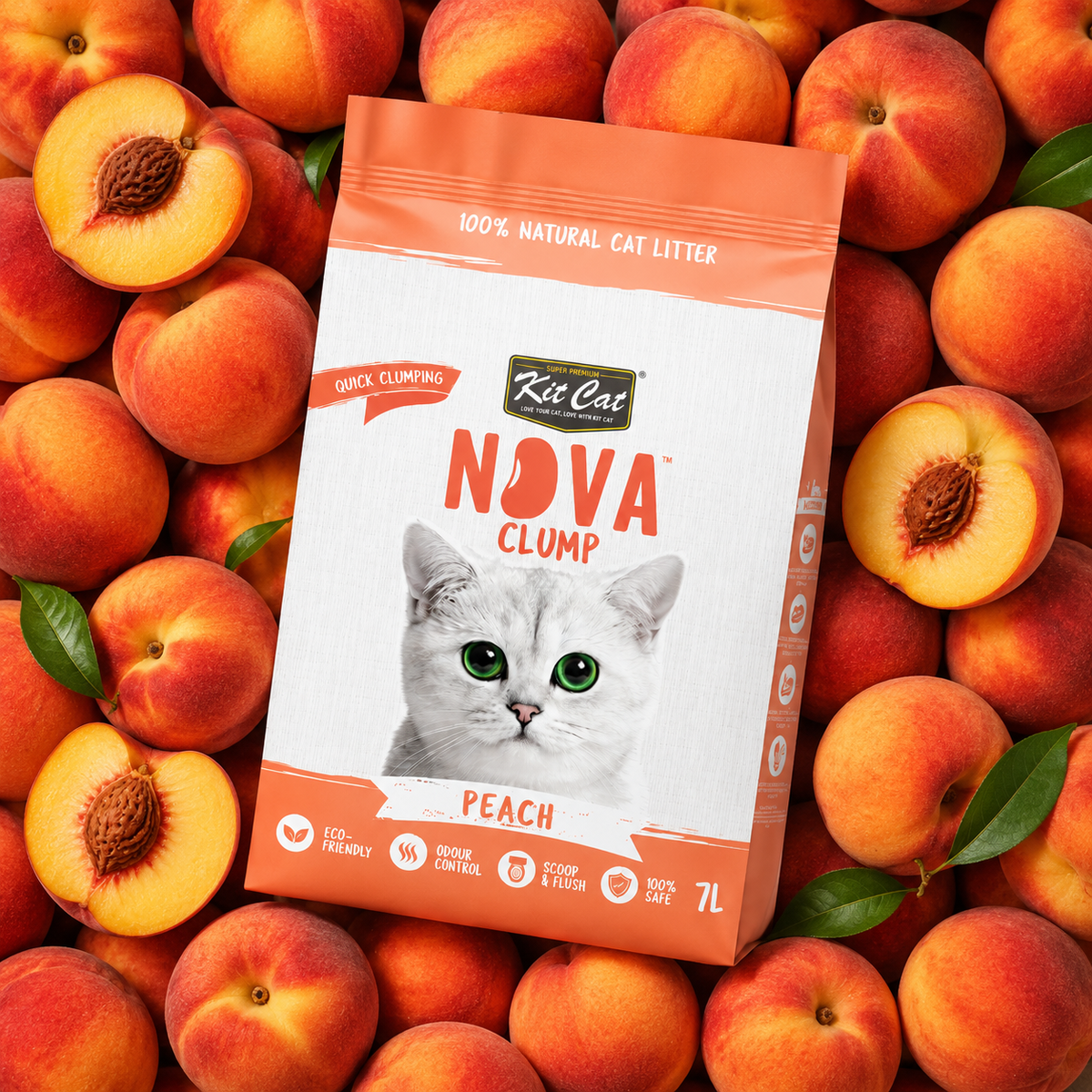 Zestaw Cat Arena Eco SoyaClump - Peach 7 l Żwirek dla kotów