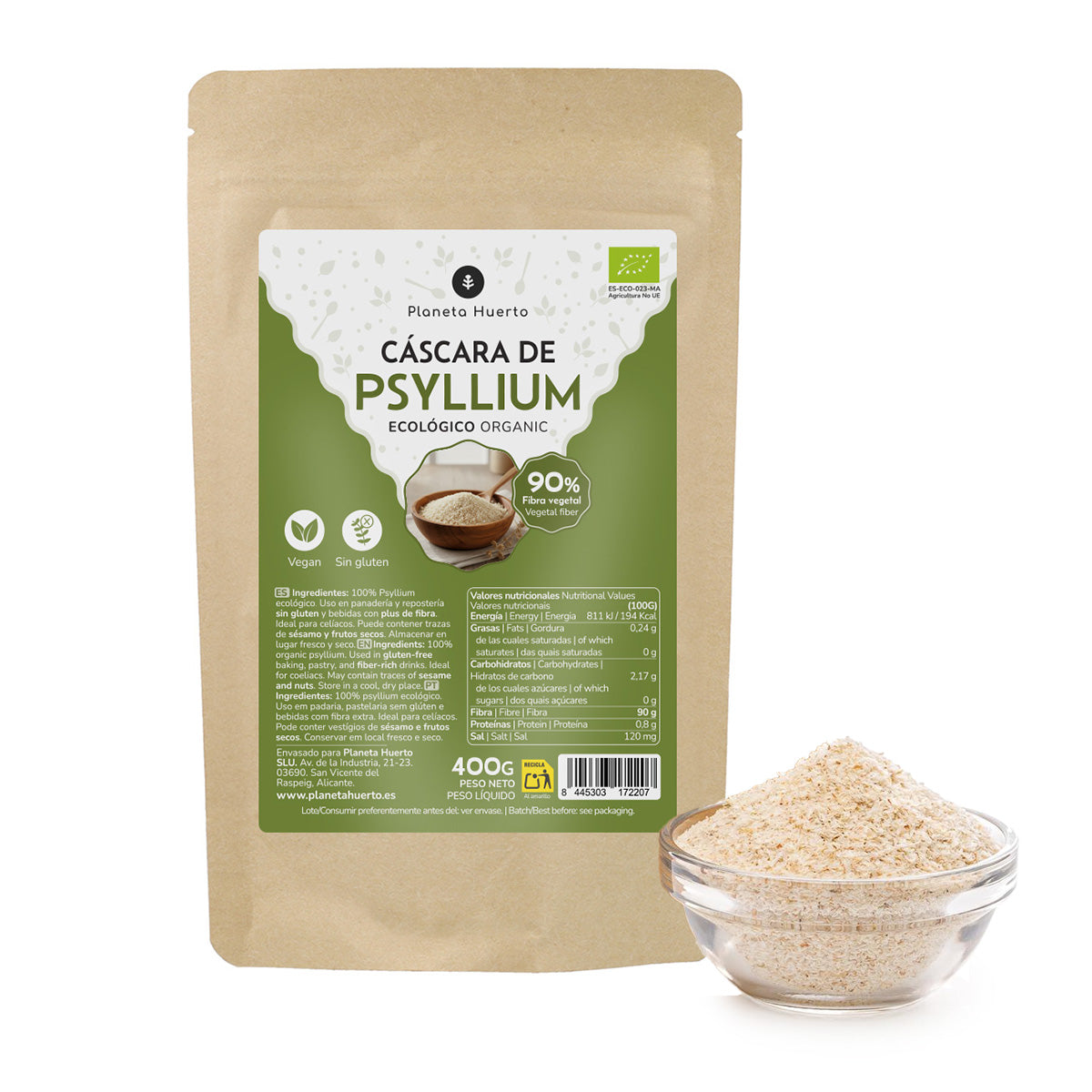 Psyllium Husk ECO Planeta Huerto 400 g