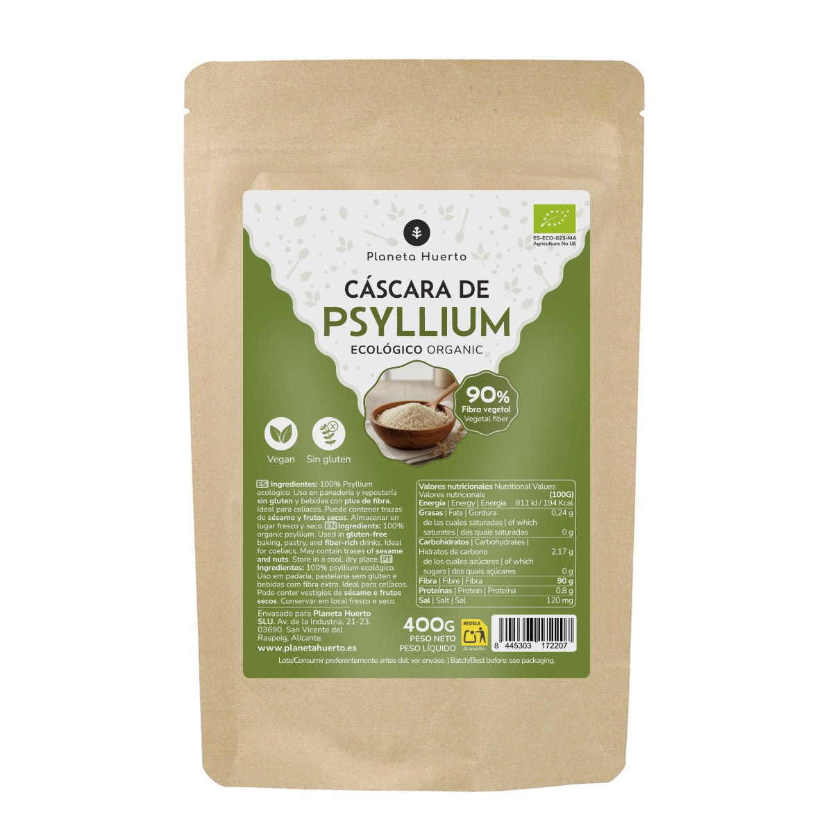 Psyllium Husk ECO Planeta Huerto 400 g