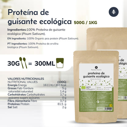 Białko grochu 80% ECO Planeta Huerto 1 kg