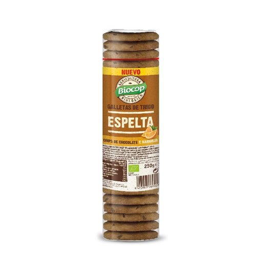 Ciasteczka orkiszowe z kawałkami czekolady i pomarańczą Bio Biocop 250 g