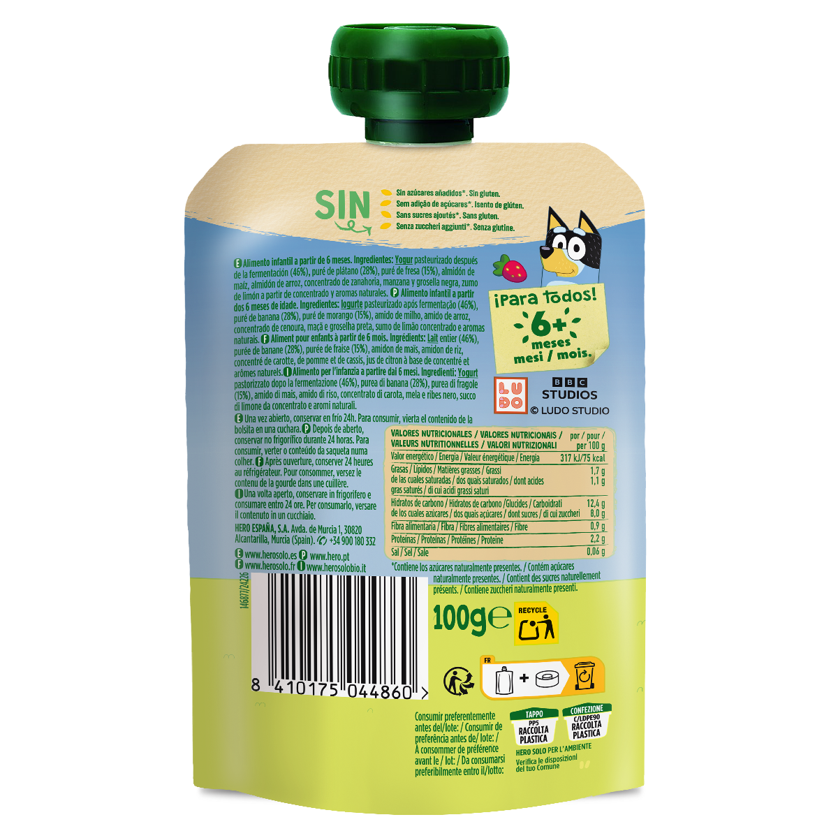 Jogurt bananowo-truskawkowy Hero 100 g