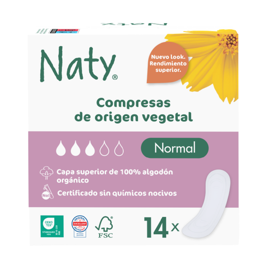 Podpaski bez skrzydełek Normal Naty 14 szt.