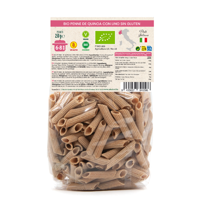 Makaron z komosy ryżowej z siemieniem lnianym bio bezglutenowy Sol Natural 250 g