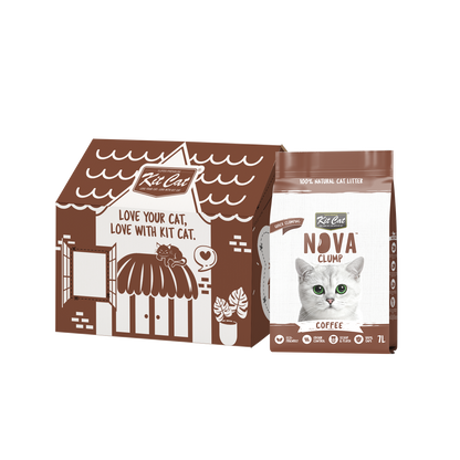 Zestaw Cat Arena Eco SoyaClump - Coffee 7 l Żwirek dla kotów