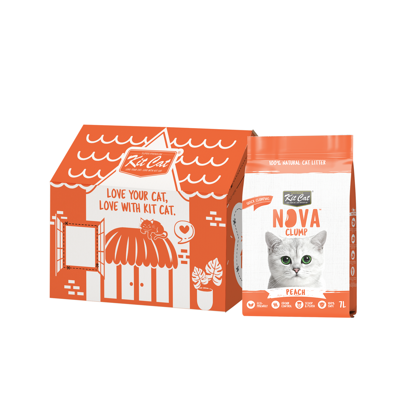 Zestaw Cat Arena Eco SoyaClump - Peach 7 l Żwirek dla kotów