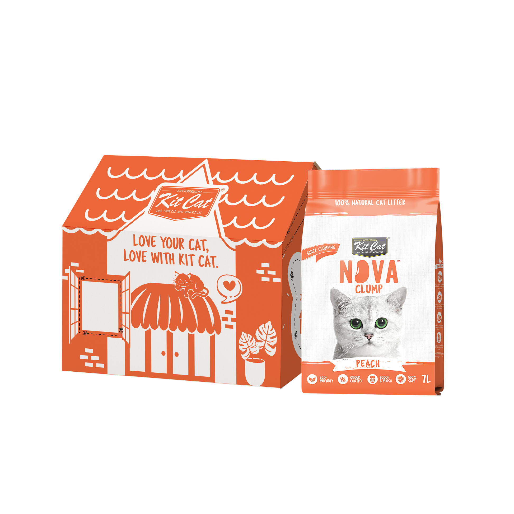 Zestaw Cat Arena Eco SoyaClump - Peach 7 l Żwirek dla kotów
