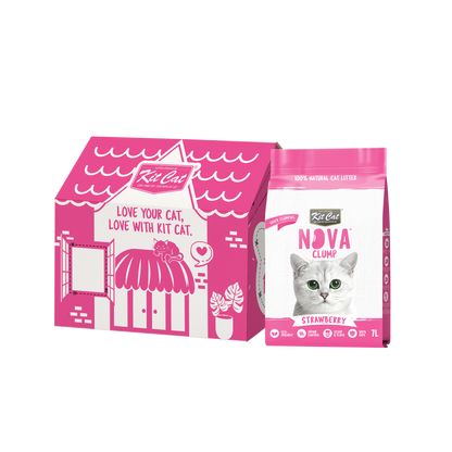 Zestaw Cat Arena Eco SoyaClump - Strawberry 7 L Żwirek dla kotów
