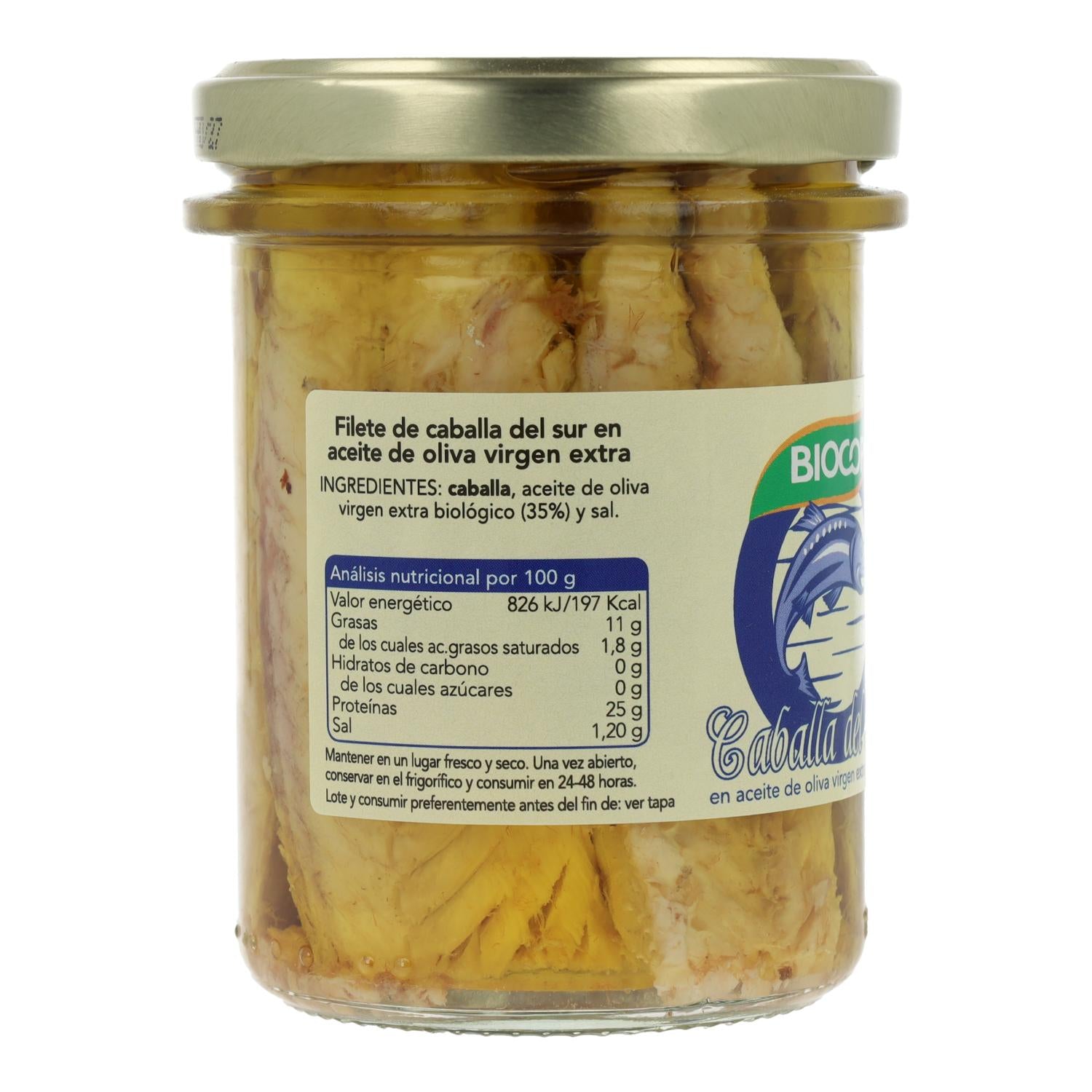 Filetes de Caballa en conserva Bio  Biocop 195 gr