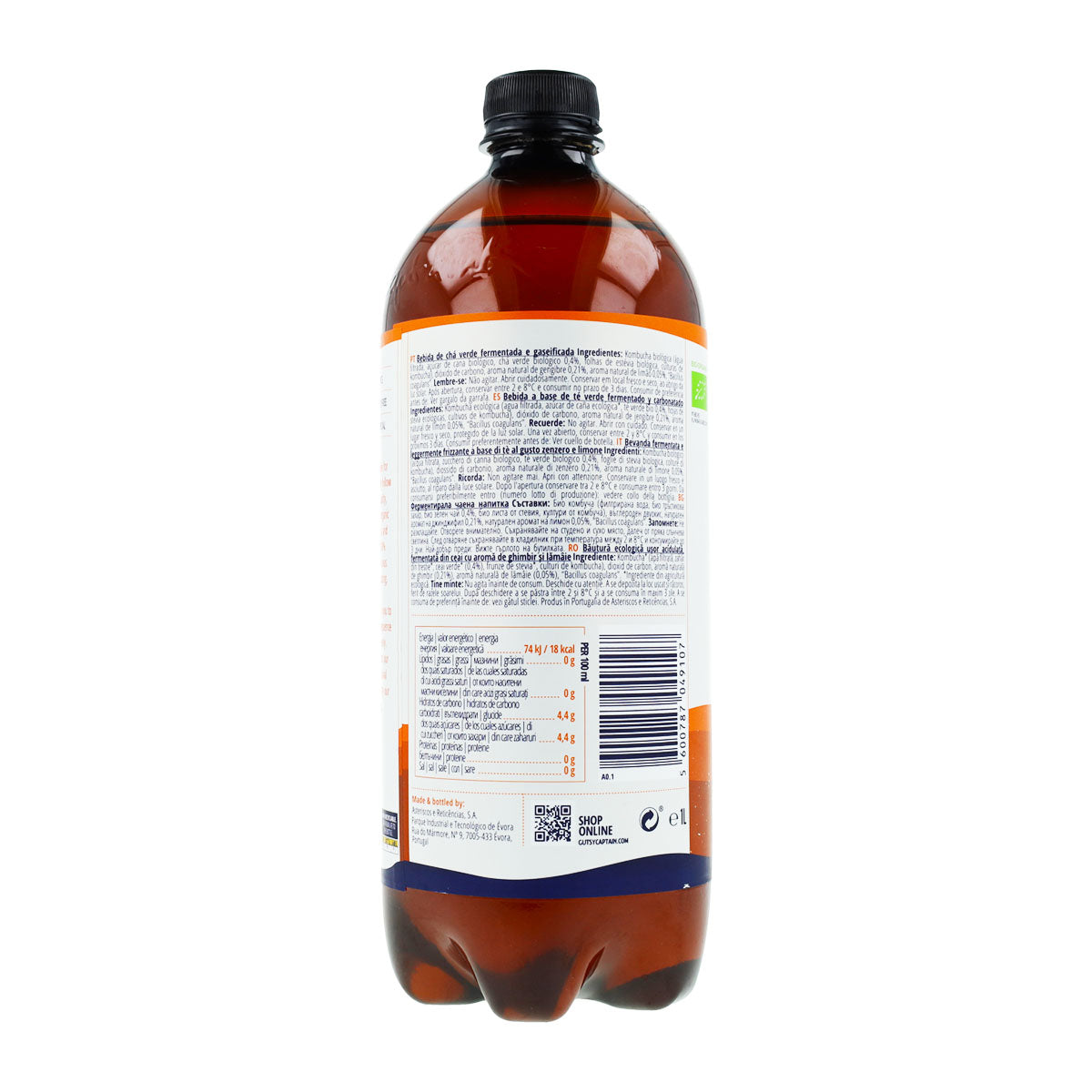 Napój Kombucha BIO Imbir i Cytryna Captain Kombucha 1 l