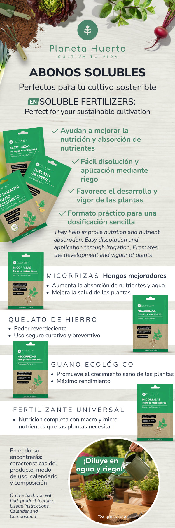 Uniwersalny nawóz Planeta Huerto Torebka na 5 l