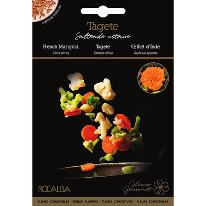 Semillas de flores comestibles de Tagete Rocalba