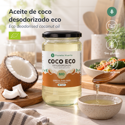 Dezodoryzowany olej kokosowy ECO Planeta Huerto 500 ml