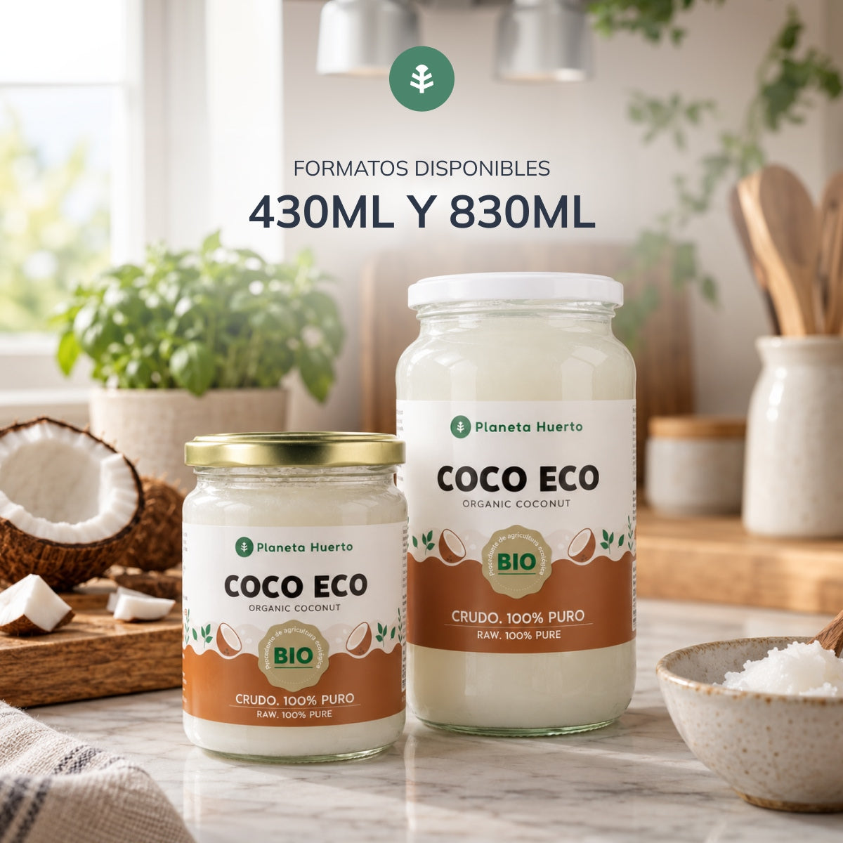 Olej kokosowy z pierwszego tłoczenia ECO Planeta Huerto 1L