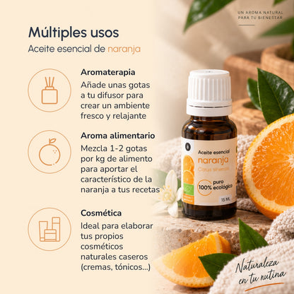 Olejek eteryczny ze słodkiej pomarańczy Bio Planeta Huerto 15 ml