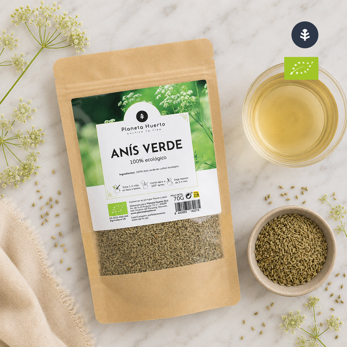 Zielony anyż w ziarnach ECO Planeta Huerto 70g