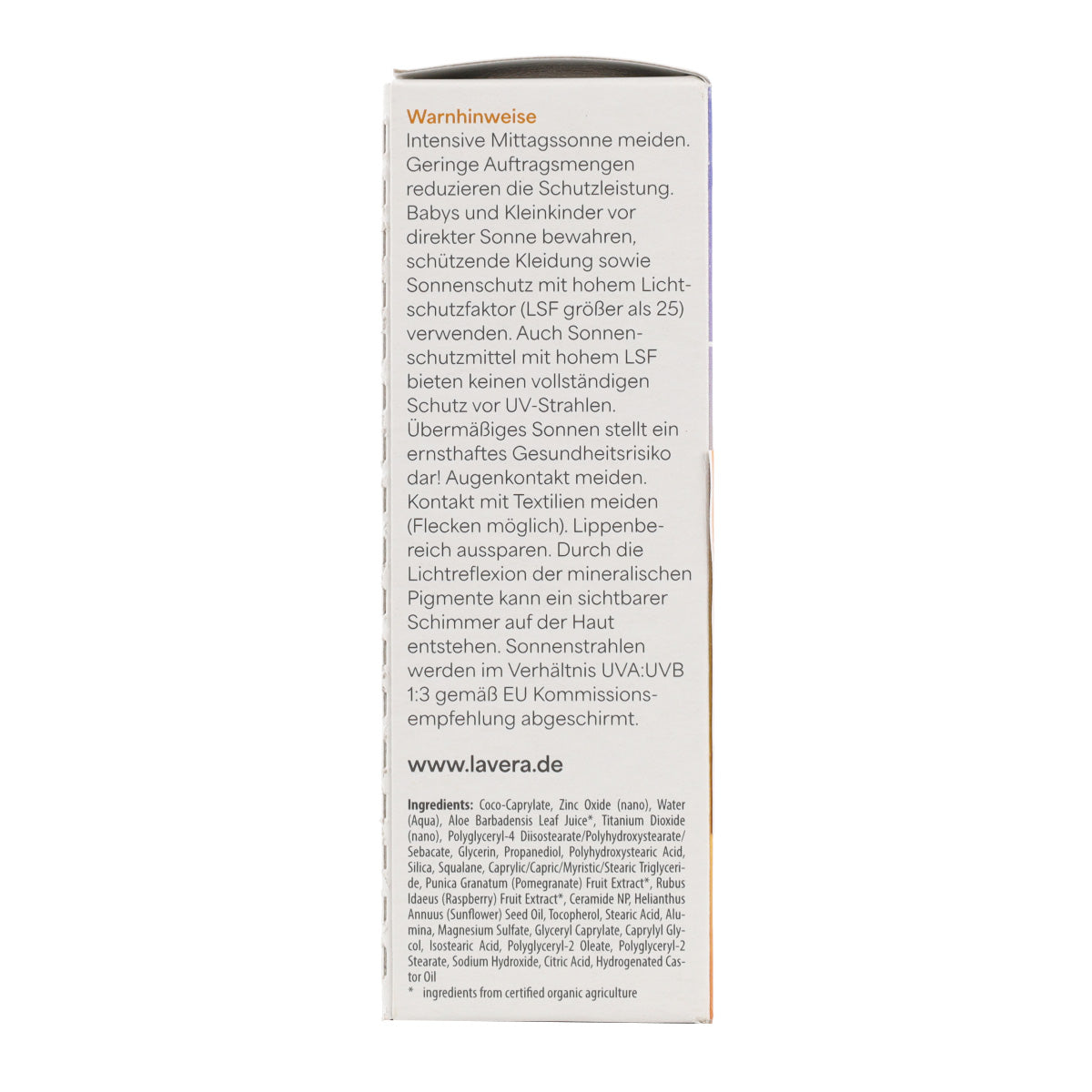 Fluid przeciwsłoneczny do twarzy SPF50 Lavera 40 ml