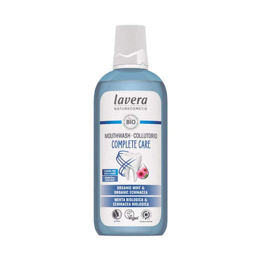 Enjuague bucal cuidado completo sin fluor, Lavera 400 ml