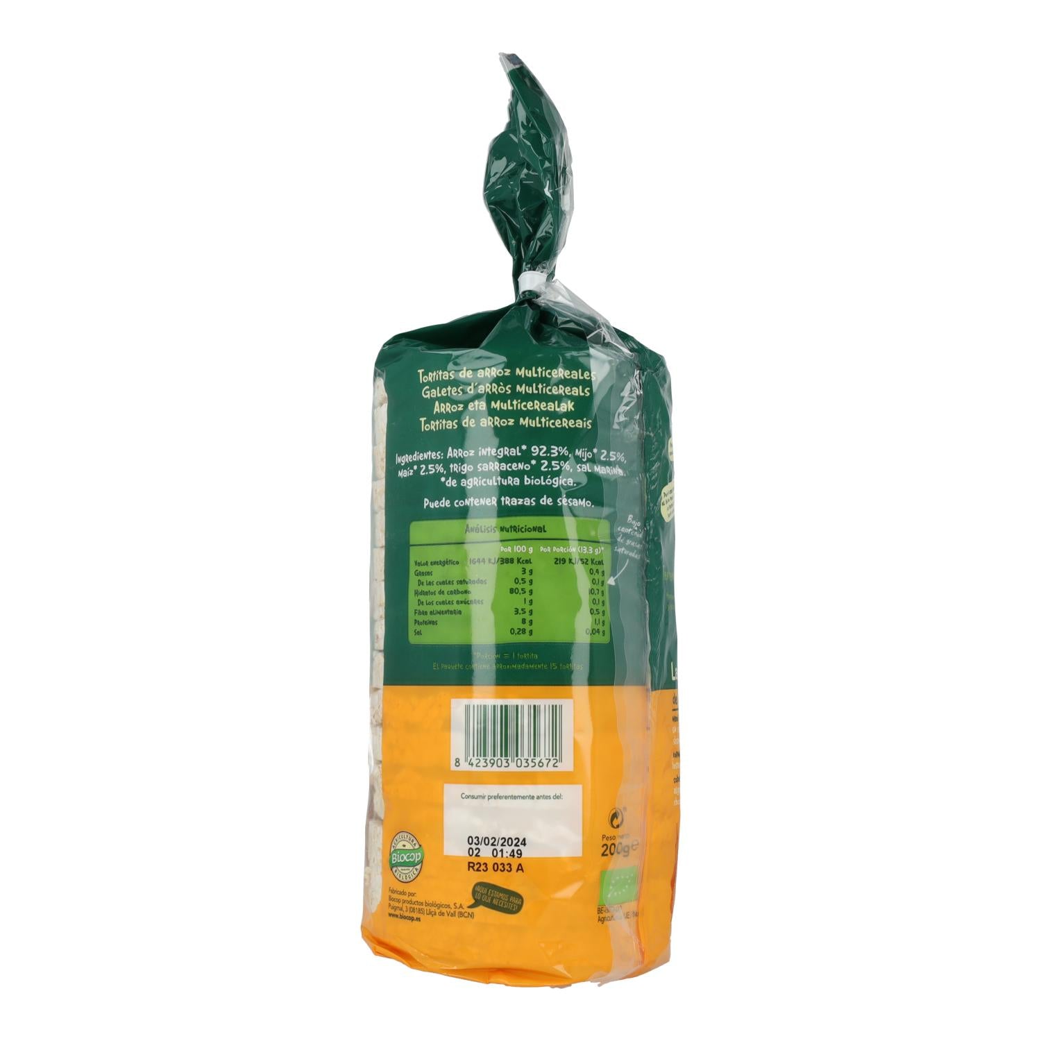 Tortitas de Arroz con Multicereales Bio Biocop 200 g