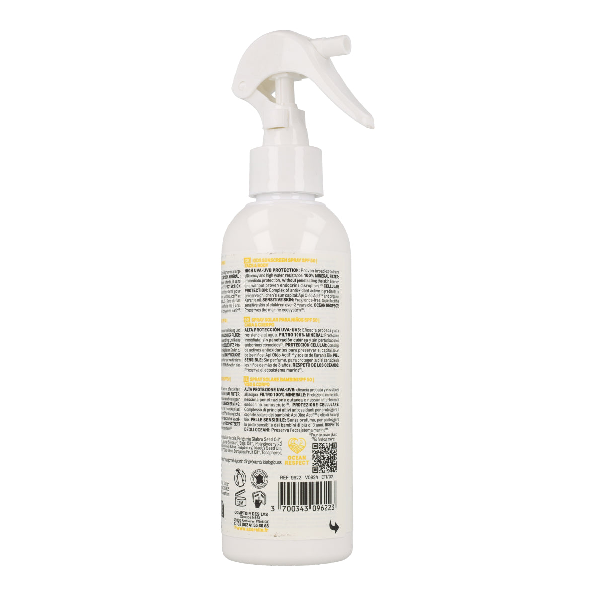 Spray do opalania dla dzieci SPF 50 Acorelle 150 ml