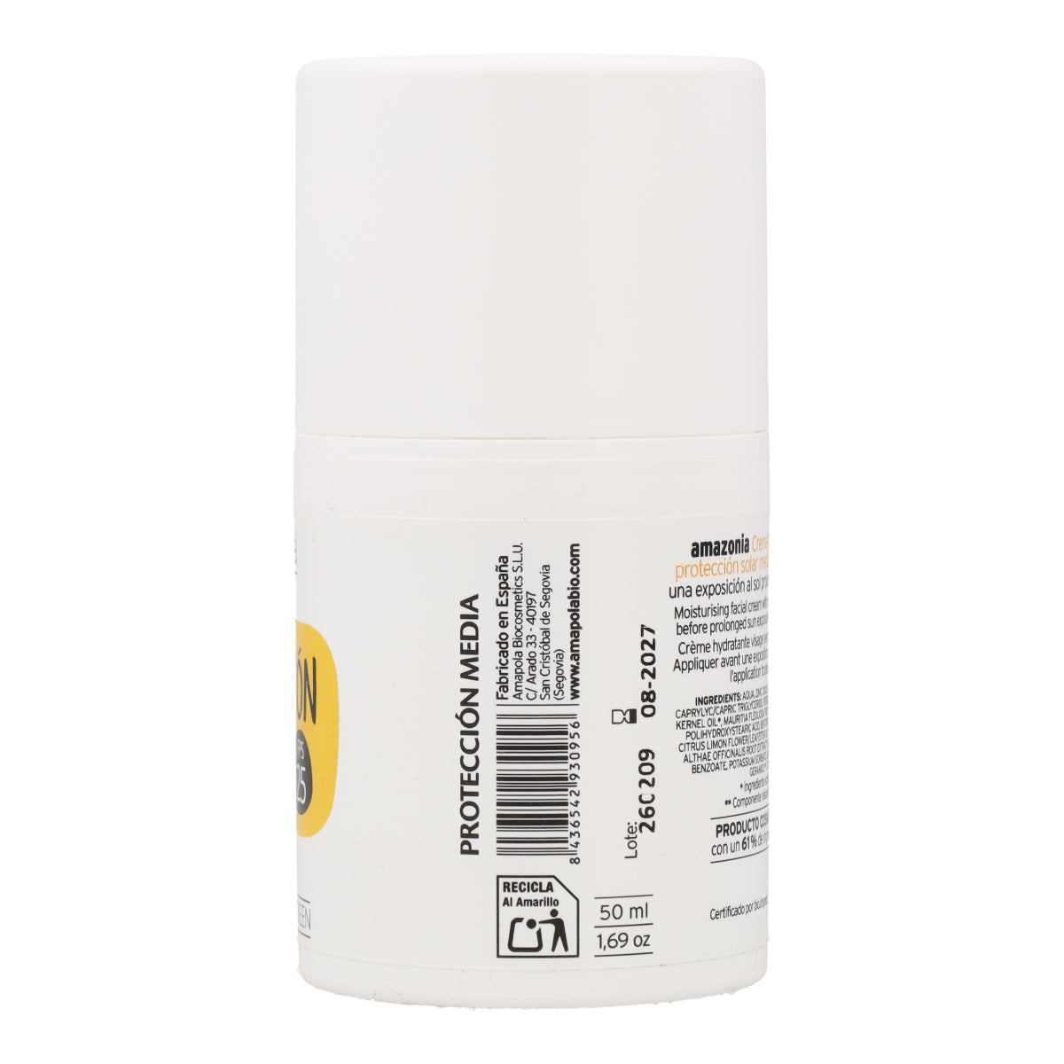 Krem przeciwsłoneczny do twarzy SPF 25 Amazonia Amapola 50 ml