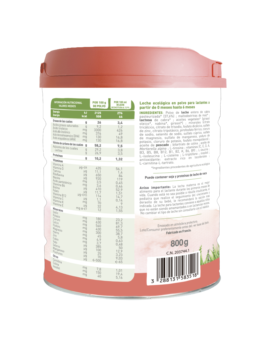 Mleko kozie BIO Caprea 1 (0 do 6 miesięcy) ekologiczne Babybio 400 g