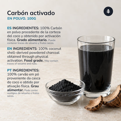 Roślinny węgiel aktywny w proszku Planeta Huerto 100 g