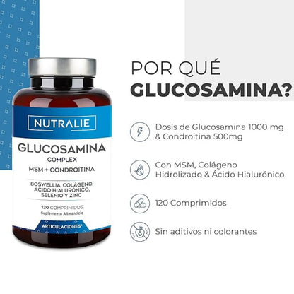 Nutralie Glucosamina Complex + MSN + Condroitina articulaciones 120 comprimidos