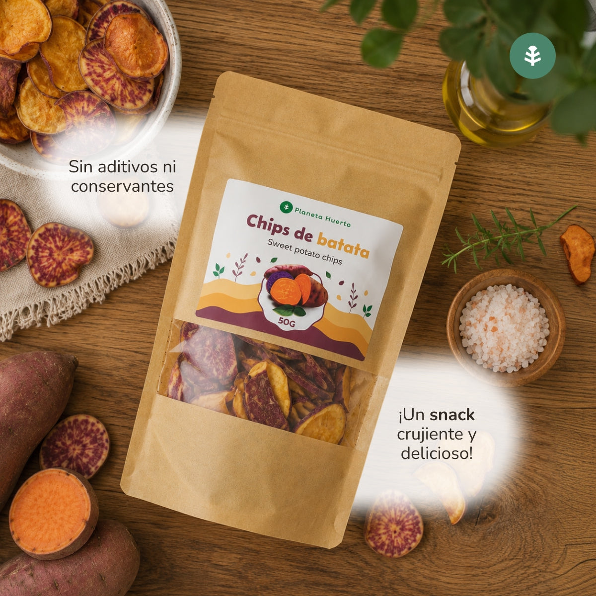 Chipsy ze słodkich ziemniaków Planeta Huerto 50gr