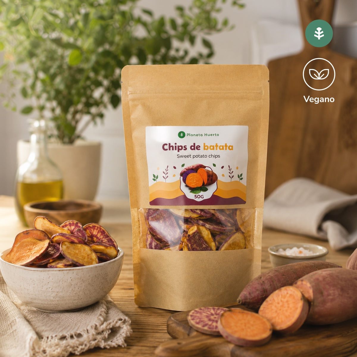 Chipsy ze słodkich ziemniaków Planeta Huerto 50gr