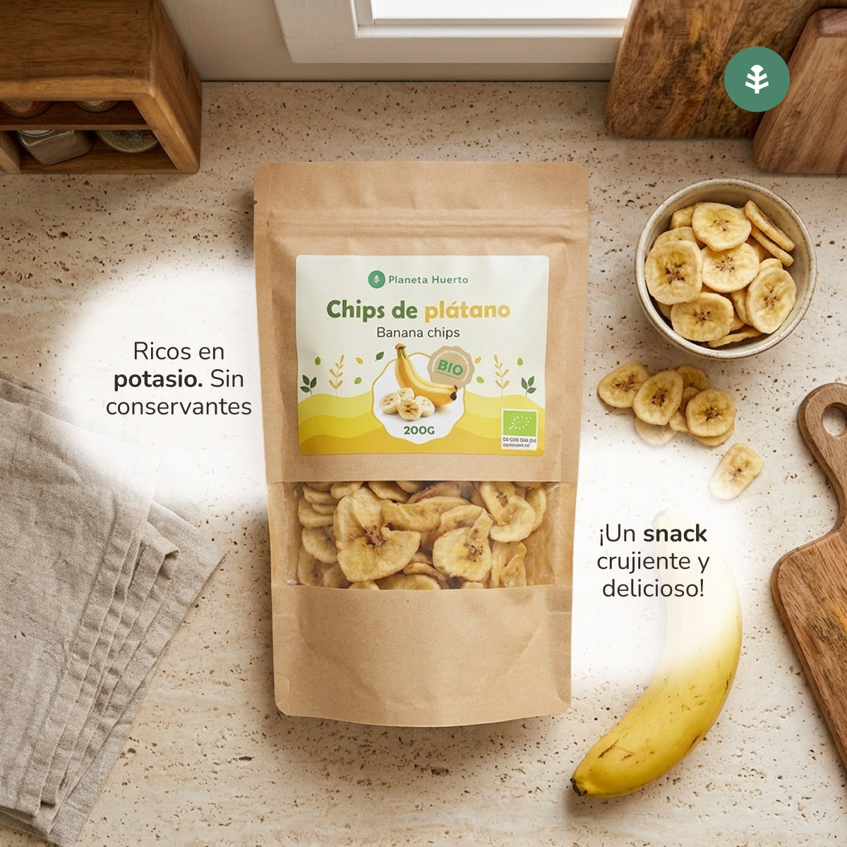 Chipsy bananowe ECO Planeta Huerto 800 g