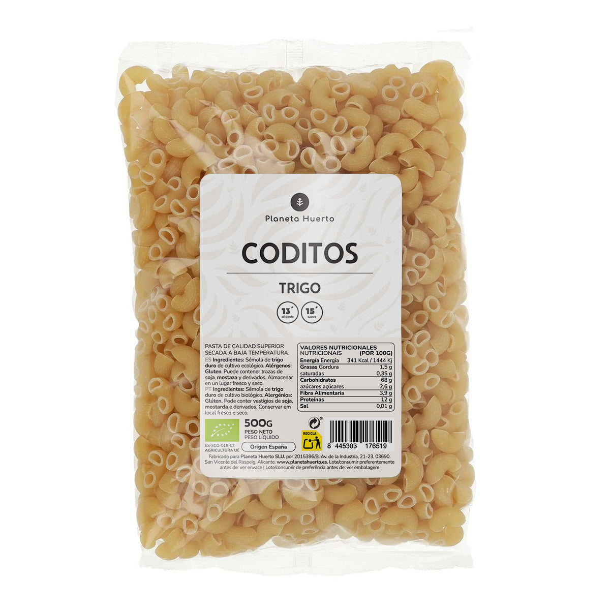 Pszenica coditos ECO Planeta Huerto 500gr