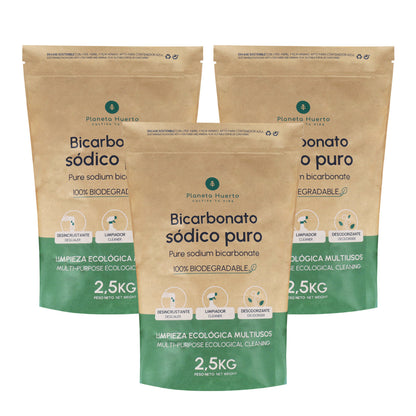 Pack 3x Bicarbonato sódico Planeta Huerto 2,5 Kg